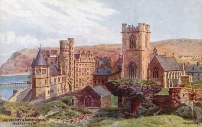 University and Parish Church, Aberystwyth by Alfred Robert Quinton